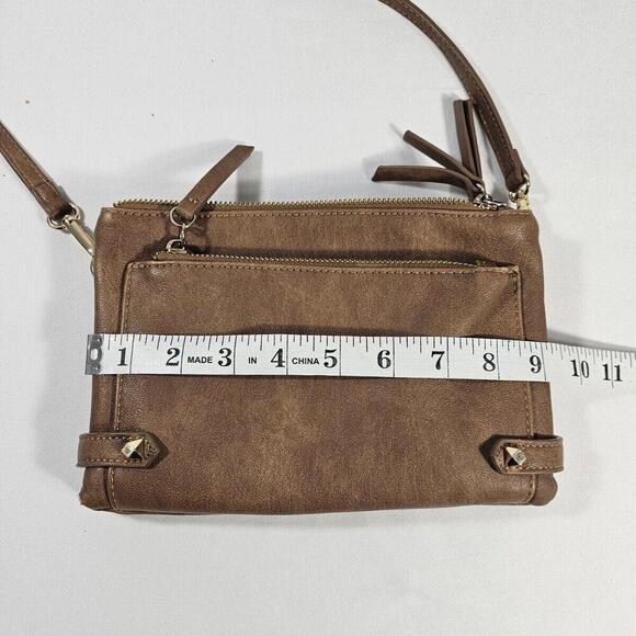 Antique Kraft Front Zipper Cross Body Purse Bag - Picture 11 of 12